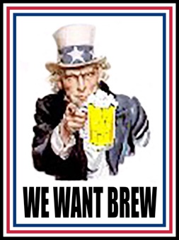 Uncle Sam image: we want brew